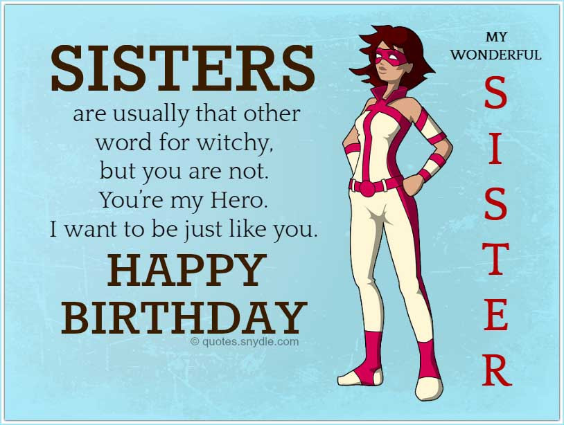 Funny Happy Birthday Sister Quotes
 Birthday Quotes for Sister – Quotes and Sayings