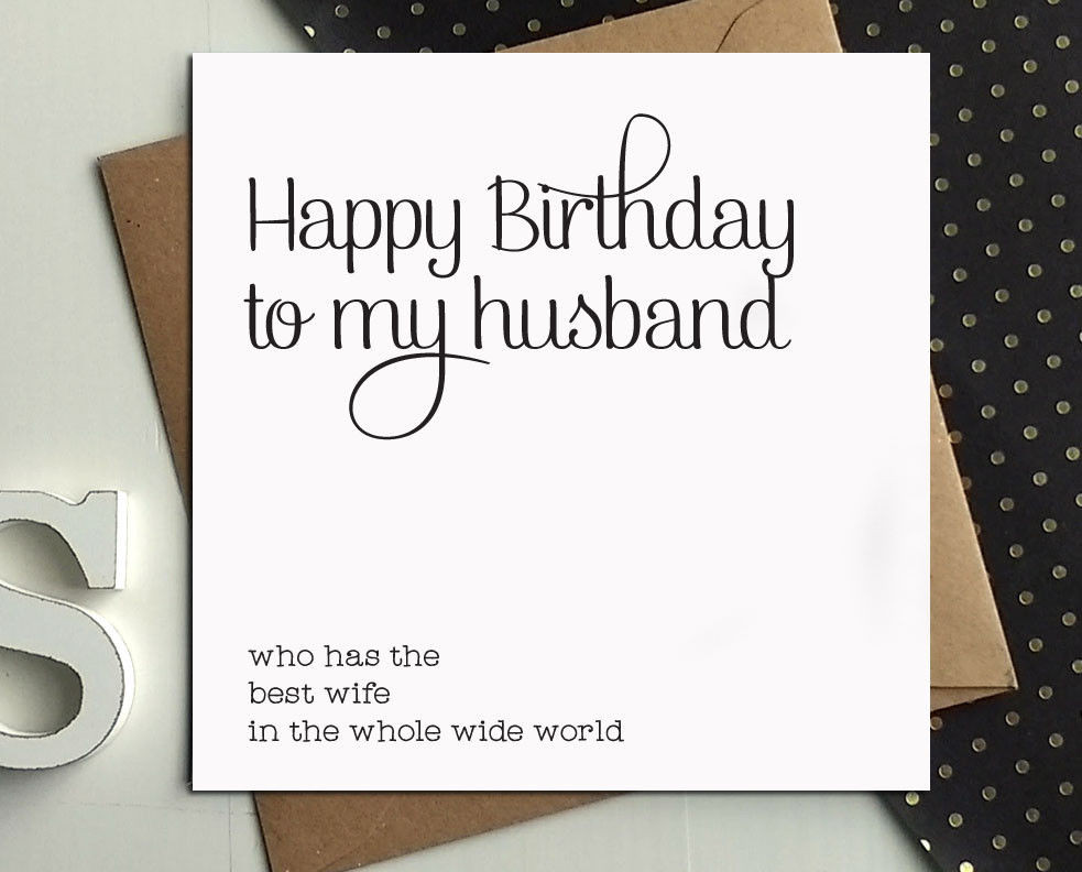Funny Husband Birthday Cards
 FUNNY BIRTHDAY CARDS husband from best wife greetings card