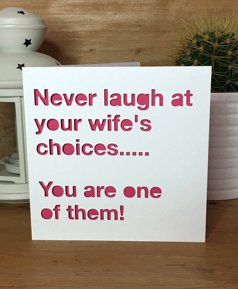 Funny Wedding Quotes For A Card
 Funny Anniversary Card Wedding Anniversary Husband Wife