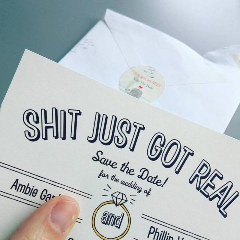 Funny Wedding Quotes For A Card
 Shit just got real 20 clever and funny wedding