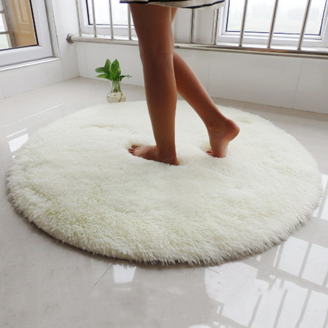 Furry Rugs For Living Room
 Fluffy Round Rug Carpets for Living Room Long Plush Carpet