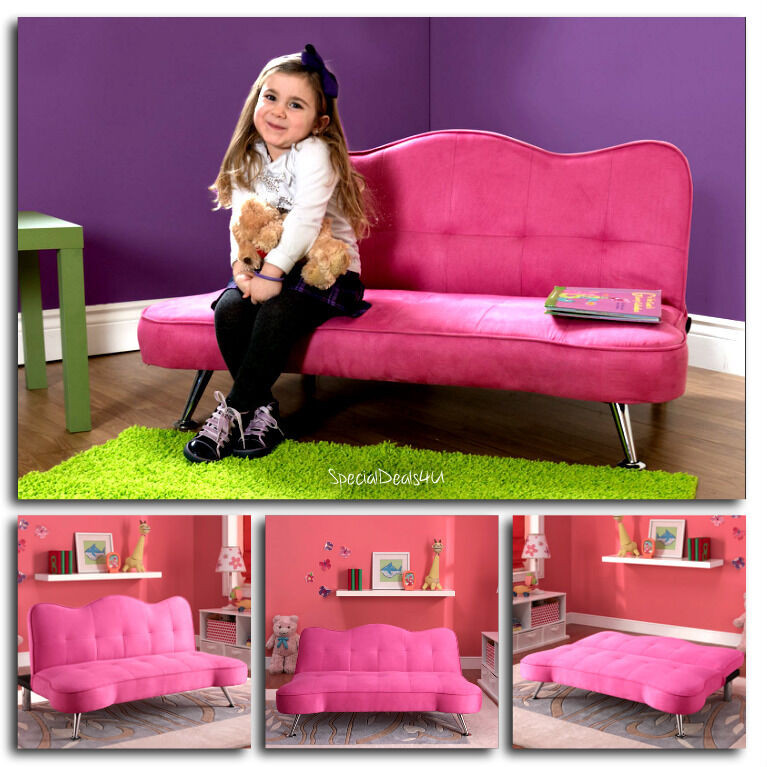 Futons For Kids Room
 Pink Sofa Kids Girls Futon Sleeper Couch Lounge Chair