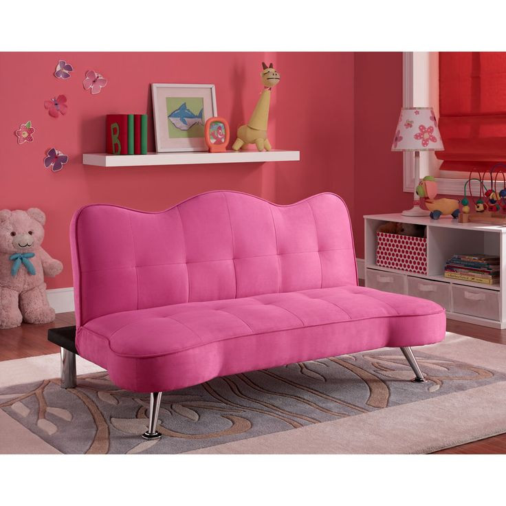 Futons For Kids Room
 Convertible Sofa Bed Couch Kids Futon Lounger Girls Pink