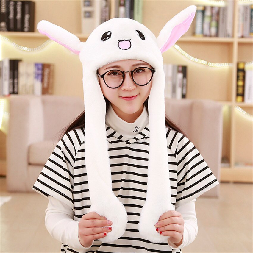 Gag Gifts For Kids
 New Style Attractive Kids Cuddly Moving Ear Rabbit Hat For