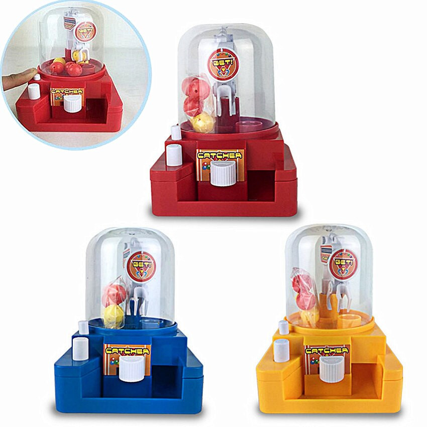 Gag Gifts For Kids
 1PC Mini Doll Machine Grab Ball Coin Candy Catcher Alarm