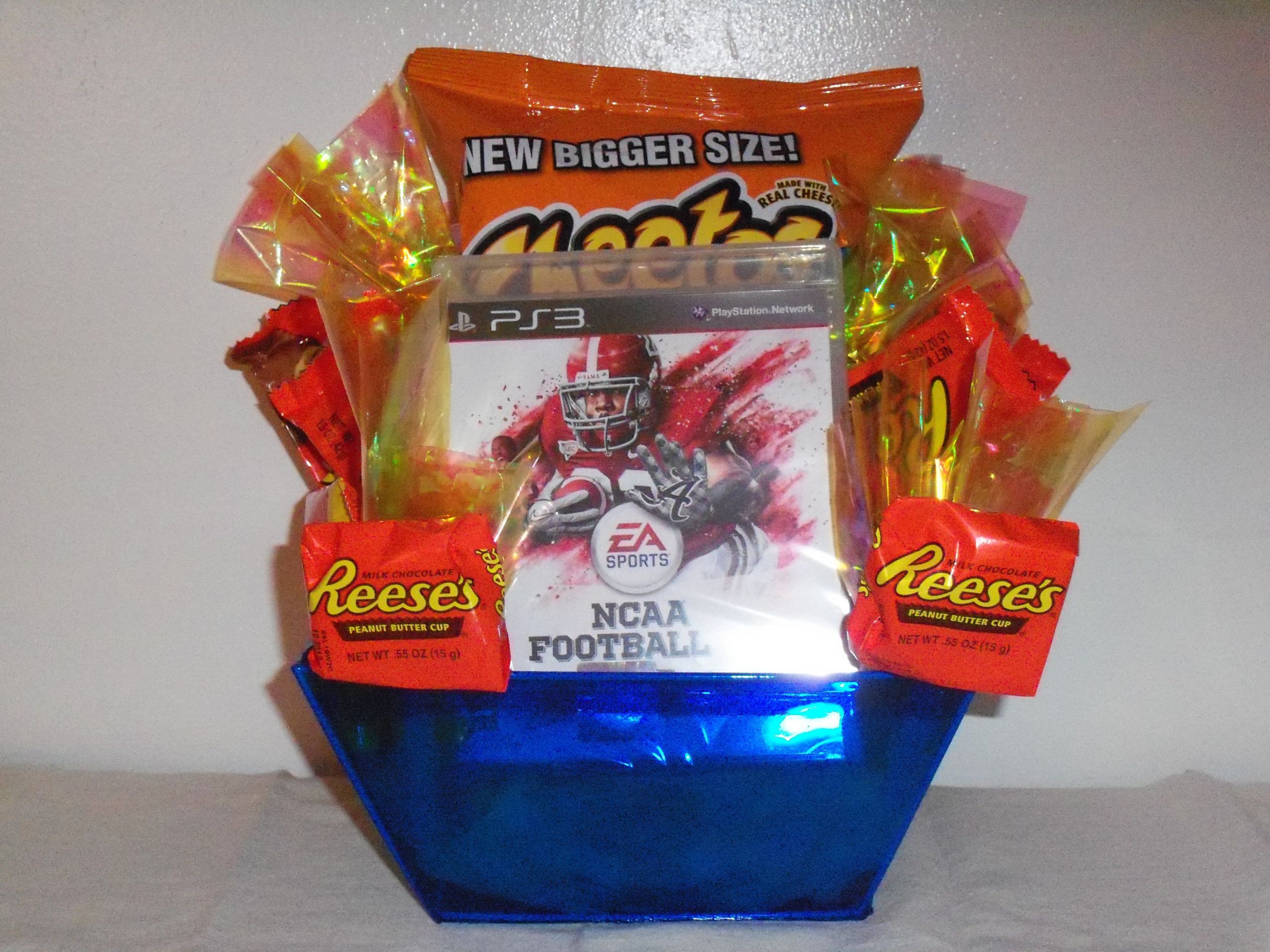 Game Gift Basket Ideas
 Video Game Basket Except with an Xbox game of course