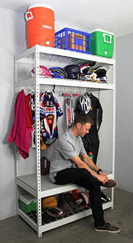 Garage Sports Organizer
 SafeRacks Sports Equipment Storage Rack Shelving 2 D x 4 W