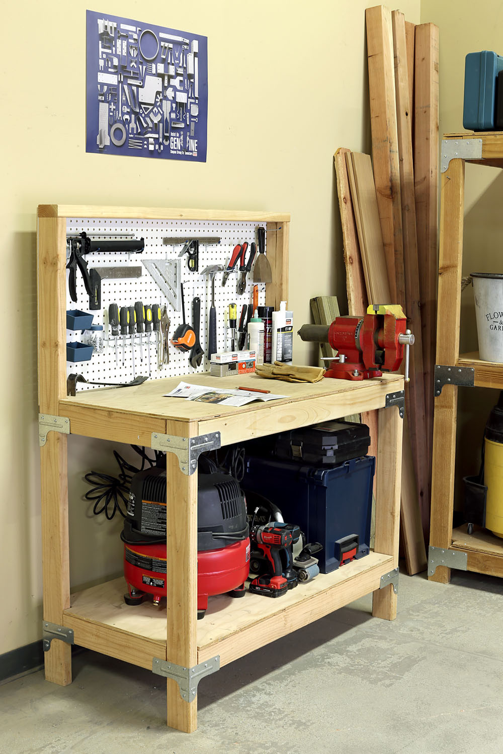 Garage Storage And Work Bench
 Father s Day Workbench Shelving Kit Giveaway