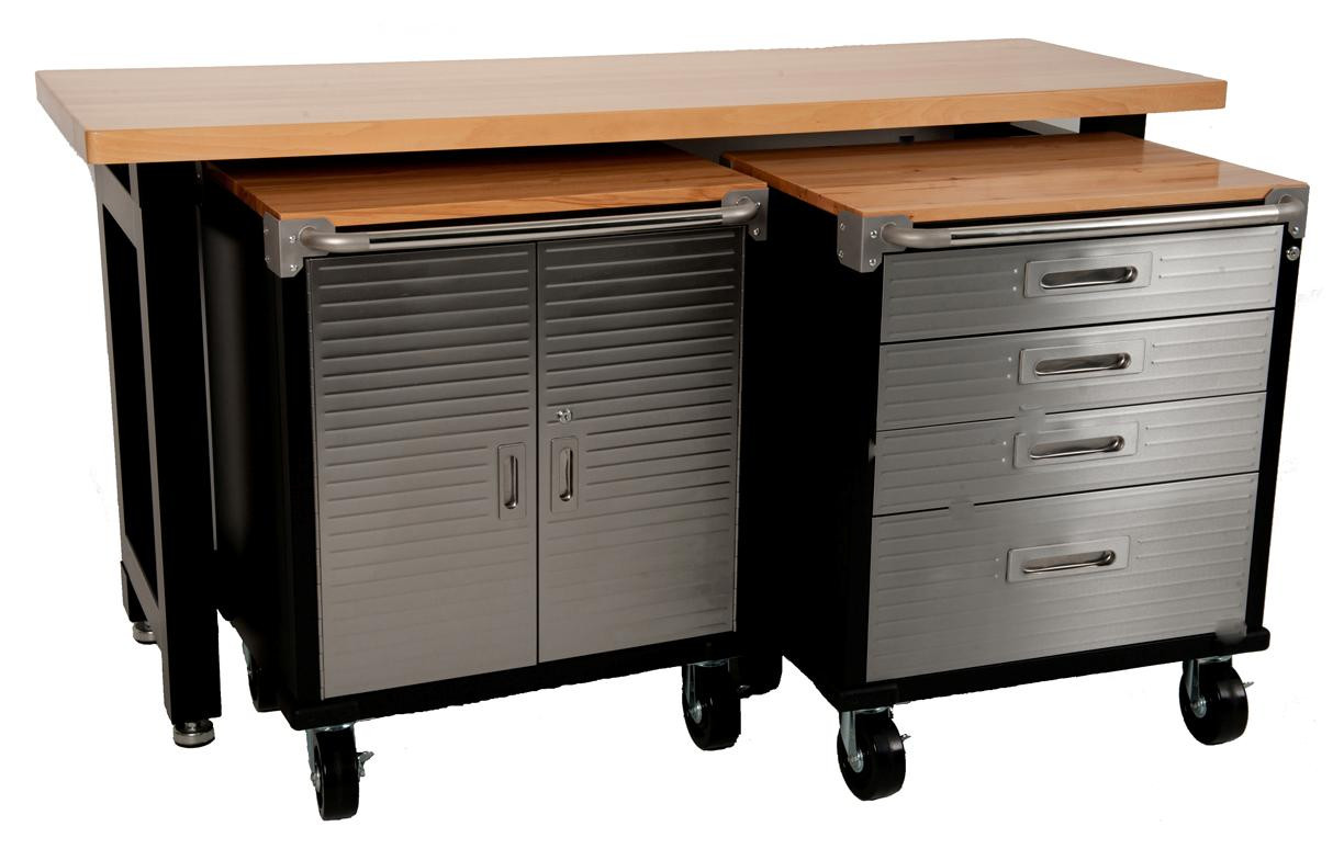 Garage Storage And Work Bench
 MAXIM GARAGE STORAGE SYSTEM Workbench Cabinet Toolbox Shed