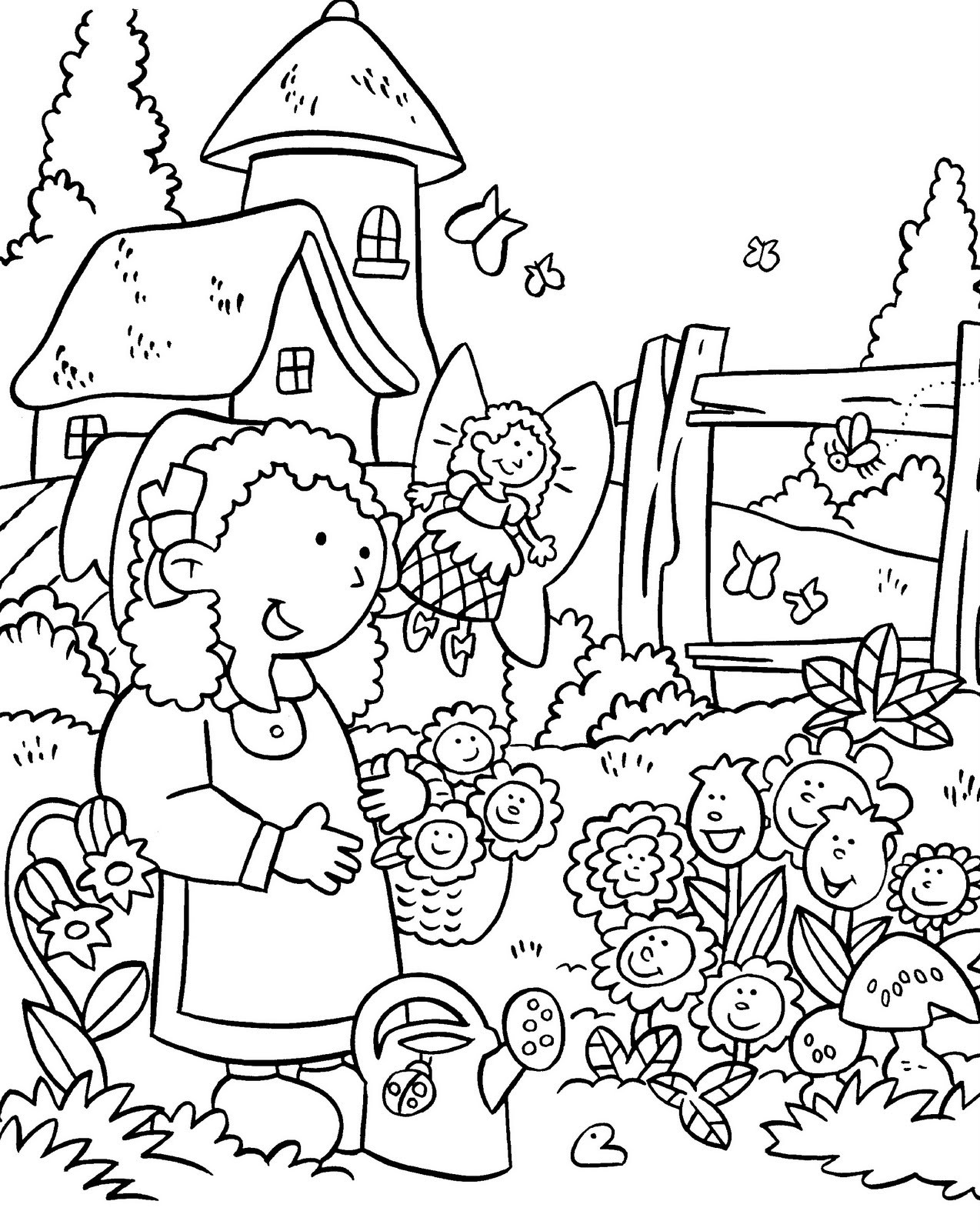 Garden Coloring Pages For Kids
 Gardening Coloring Pages Best Coloring Pages For Kids