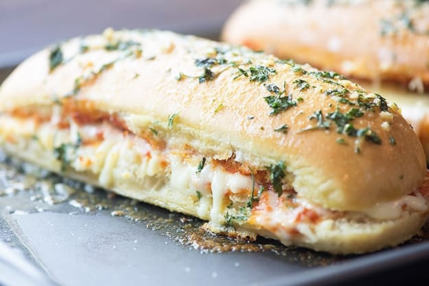Garlic Bread Sandwich
 Garlic Pizza Bread — Buns In My Oven