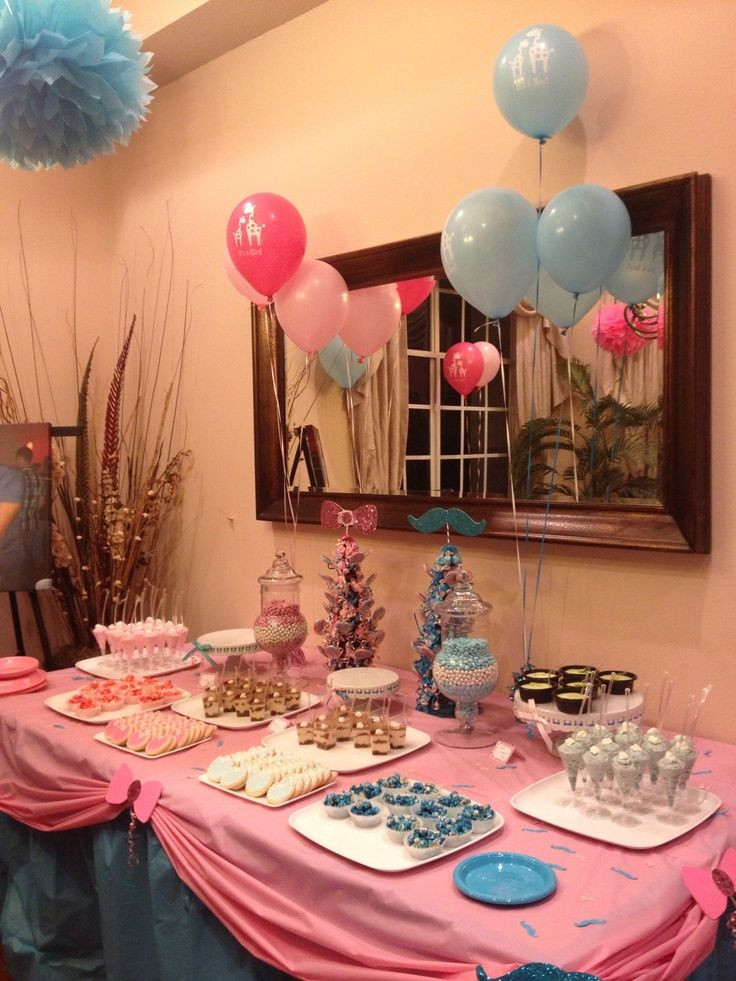 Gender Party Decoration Ideas
 67 best Gender Reveal Party Decorations images on