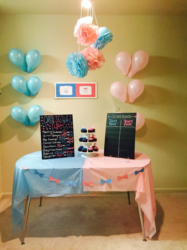 Gender Party Decoration Ideas
 Gender reveal party diy table decor