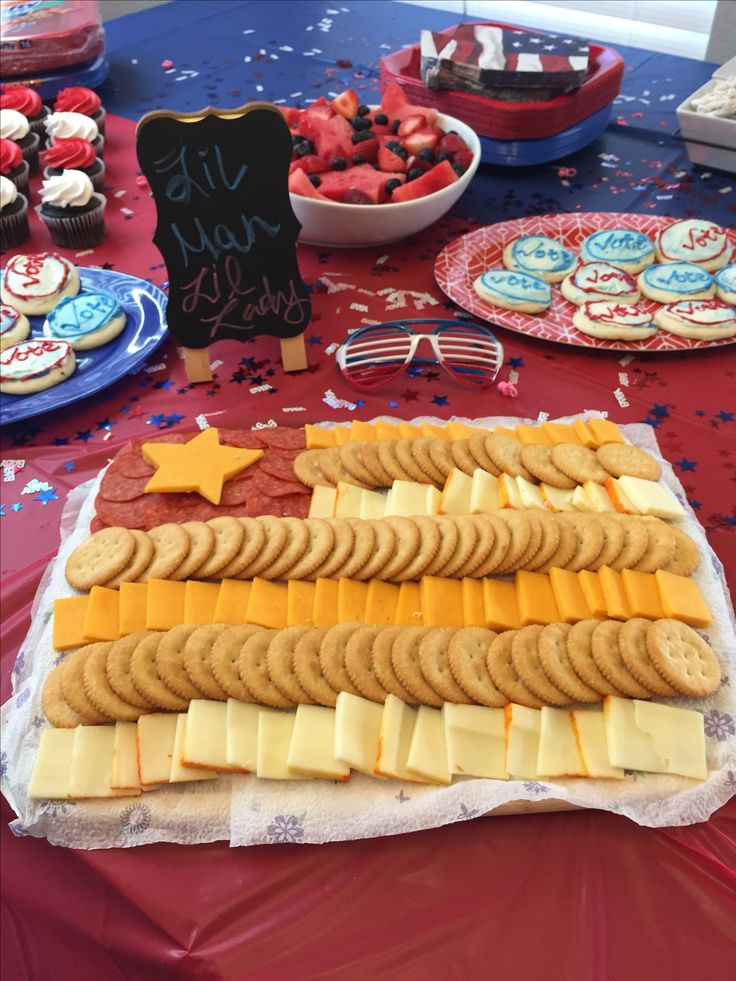 Gender Party Food Ideas
 Gender reveal finger foods 4th of July themed