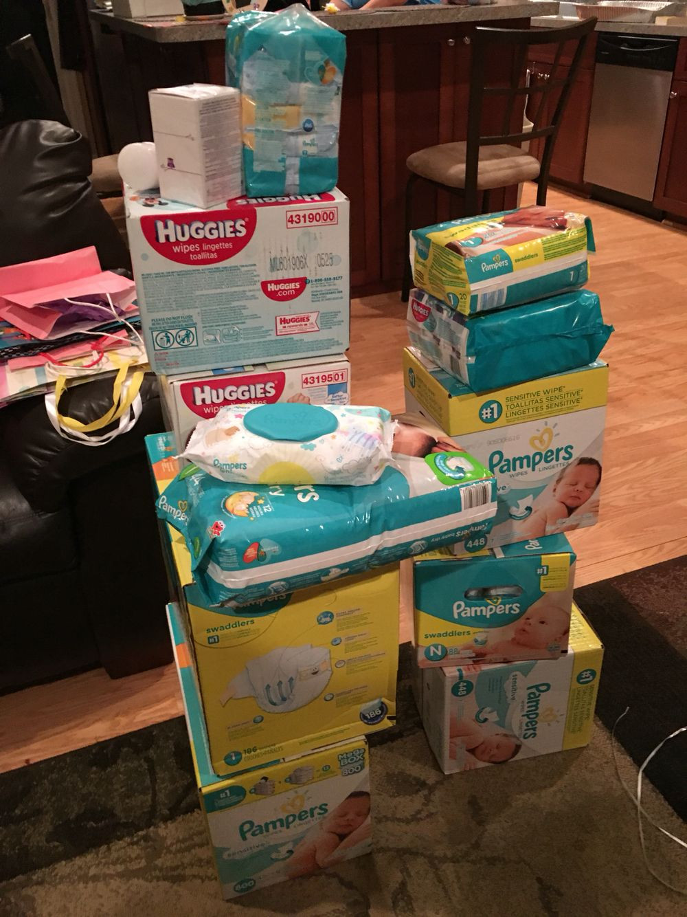 Gender Party Gift Ideas
 Ask guest to bring us Diaper and wipes for gender reveal