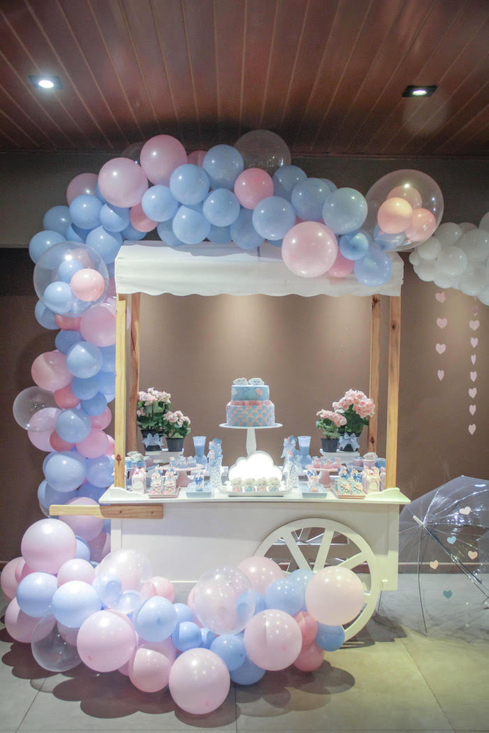 Gender Party Reveal Ideas
 Kara s Party Ideas Raindrop Themed Gender Reveal Party