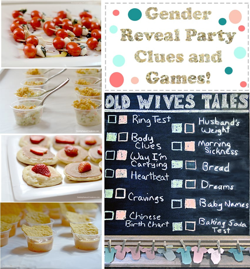 Gender Reveal Party Ideas Games
 Gender Reveal Clues and Games • Sprinkle Some Fun