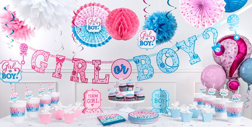 Gender Reveal Party Ideas Party City
 Girl or Boy Gender Reveal Party Supplies Party City