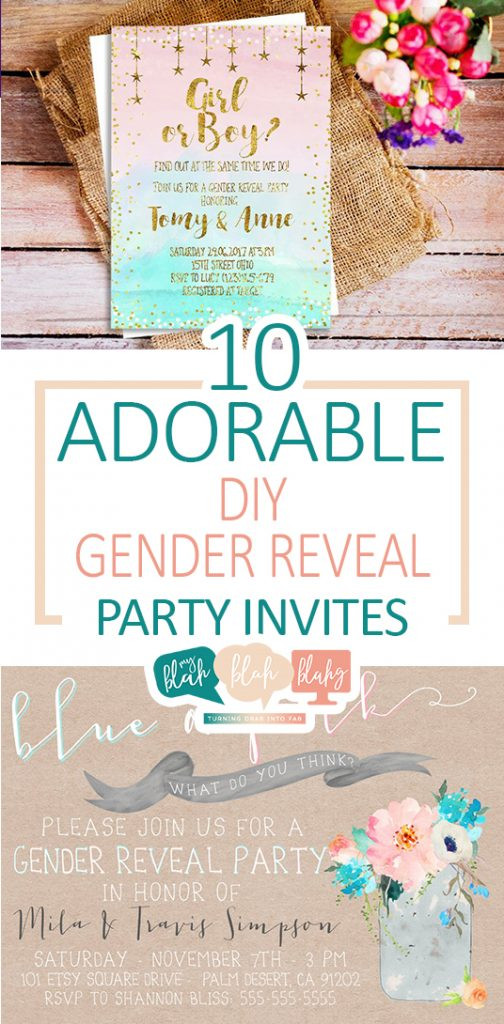 Gender Reveal Party Invitation Ideas
 10 Adorable DIY Gender Reveal Party Invites