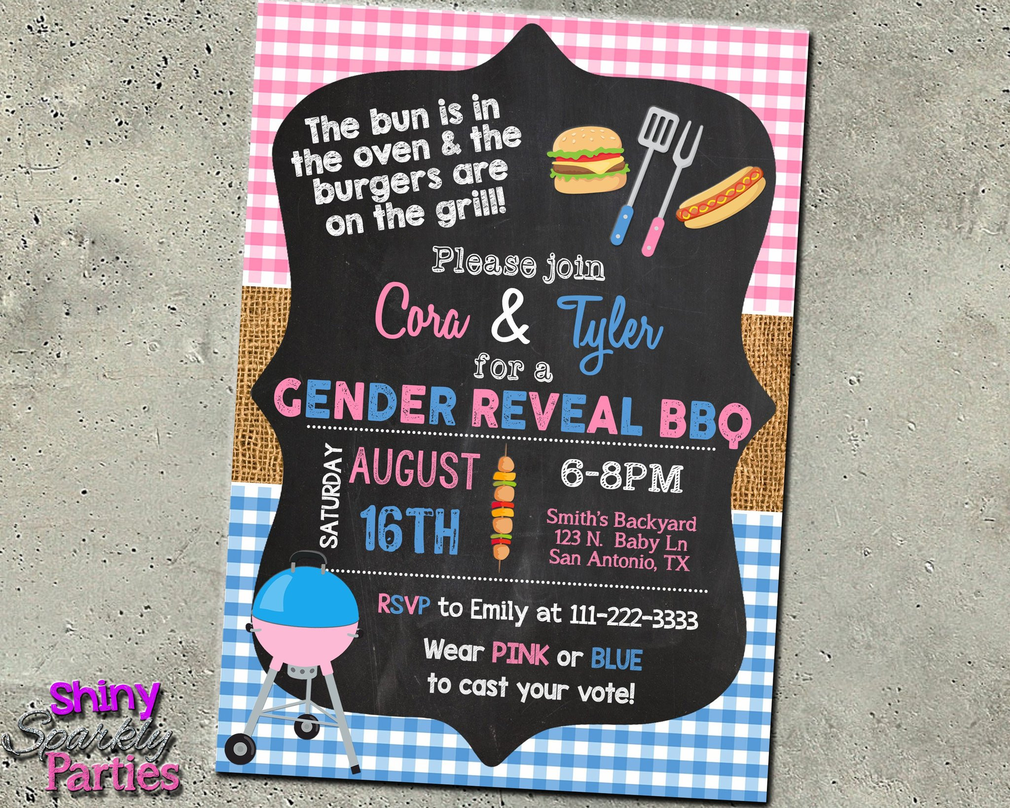 Gender Reveal Party Invitation Ideas
 Video Game Themed Birthday Invitation or Game Truck Party