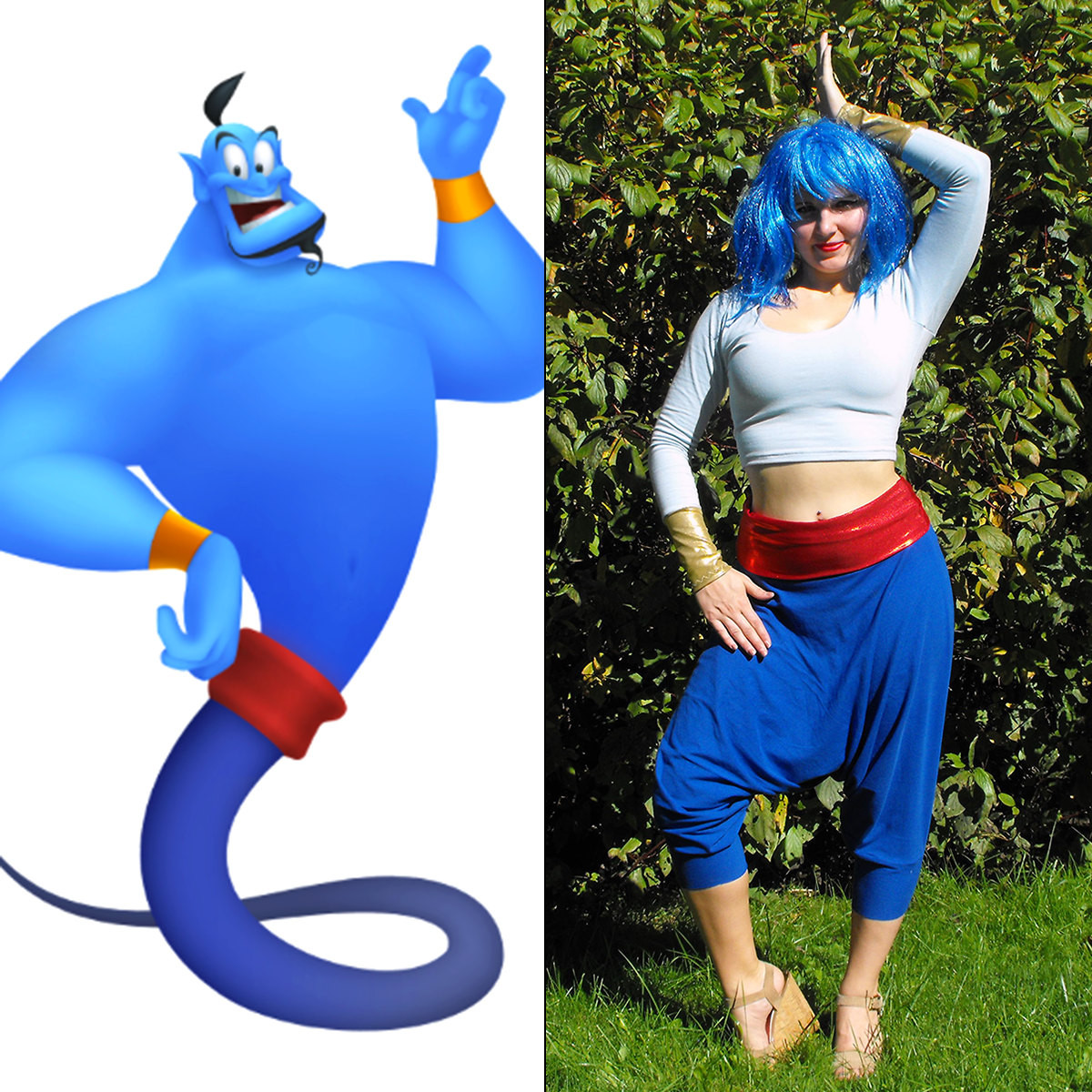 Genie Costume DIY
 Aladdin Genie Costume Genie Halloween Costume for Women