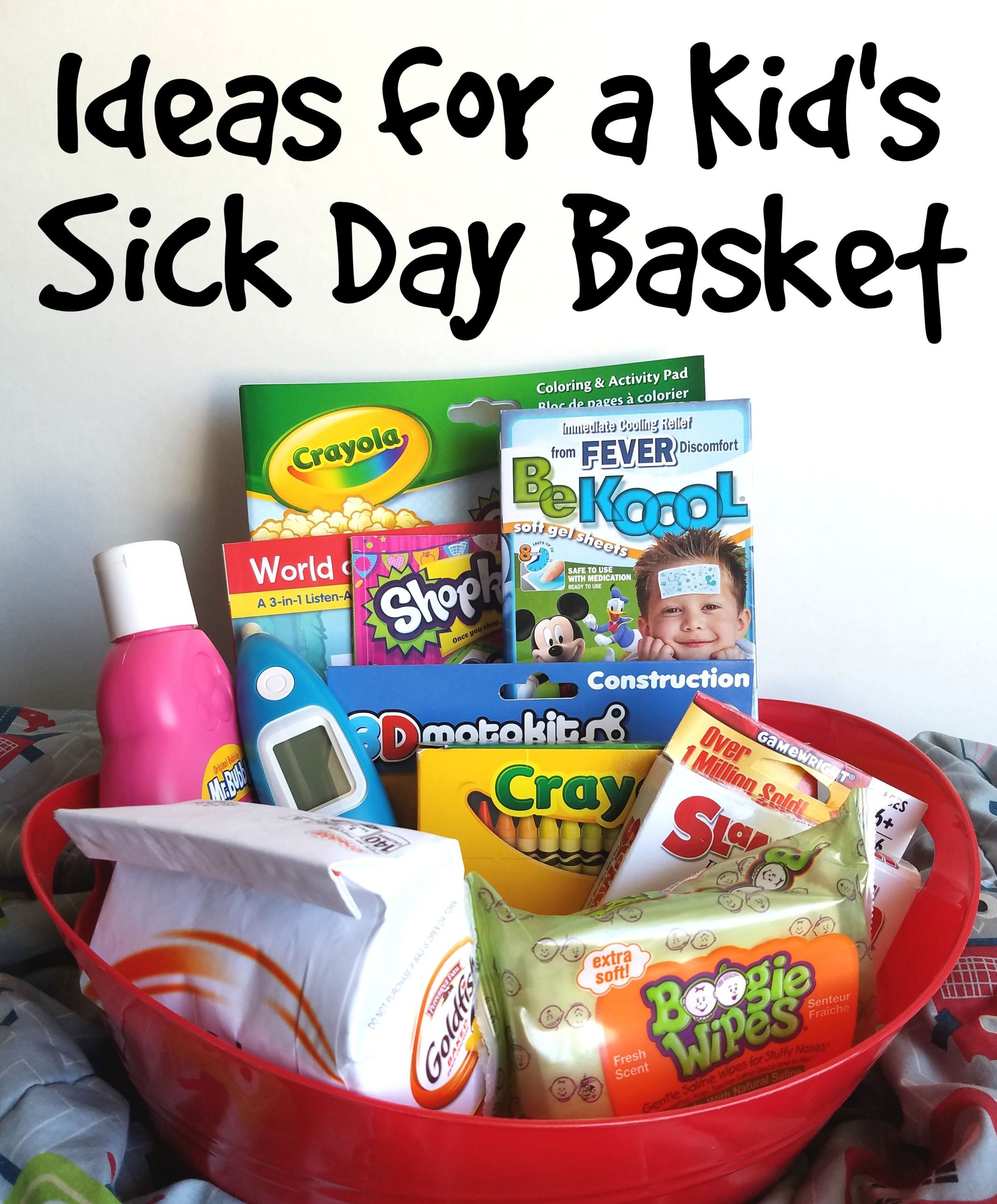 Get Well Gifts For Kids
 Sick Day Basket For Kids