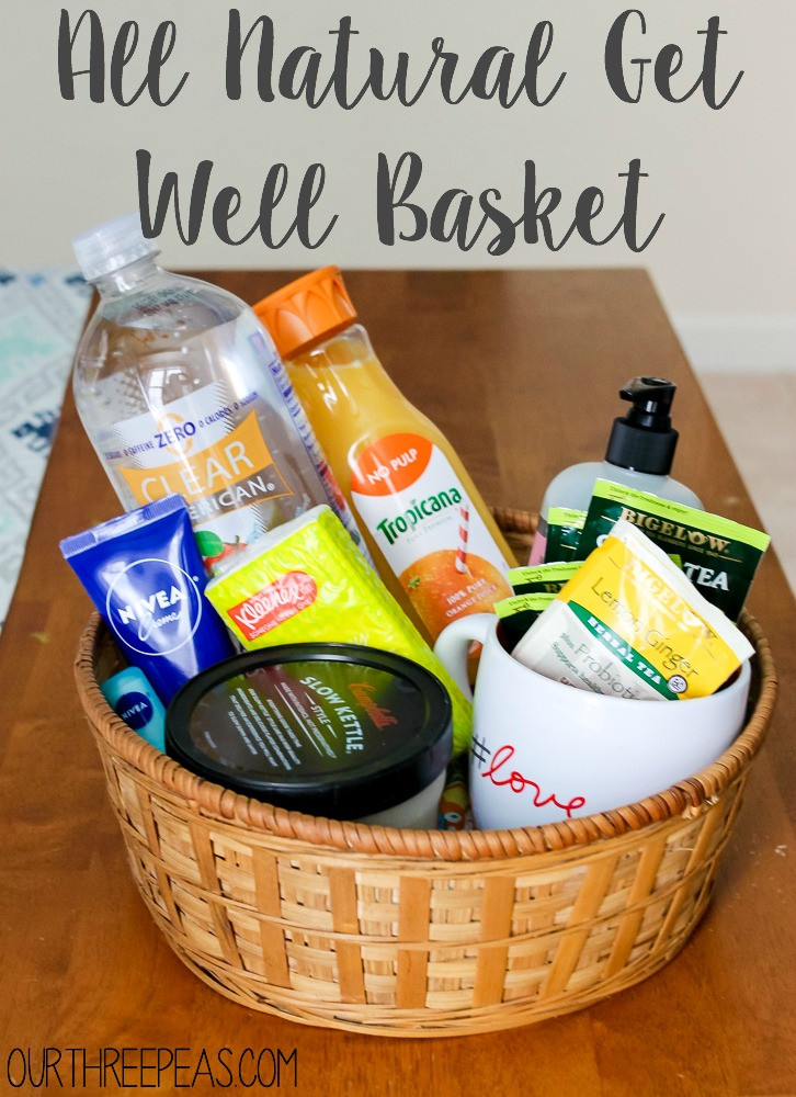 Get Well Soon Gift Basket Ideas
 All Natural Get Well Basket Our Three Peas
