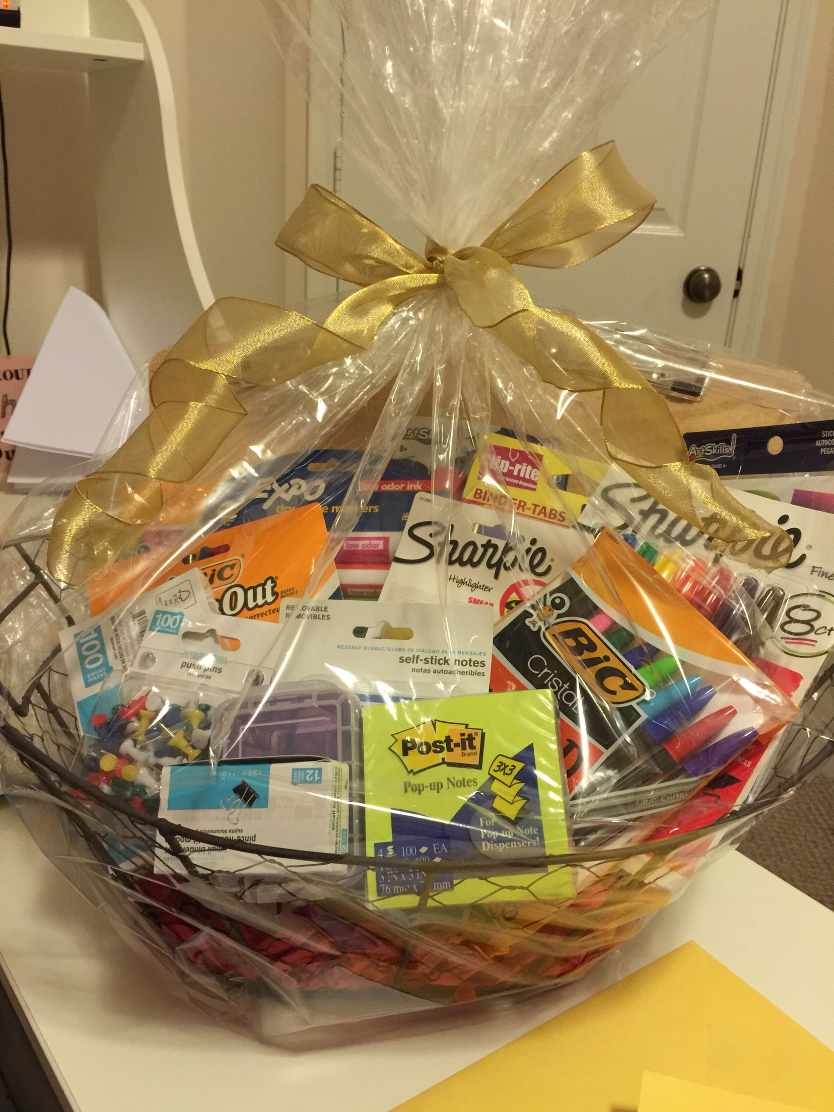 Gift Basket Ideas For Office Staff
 fice supply t basket