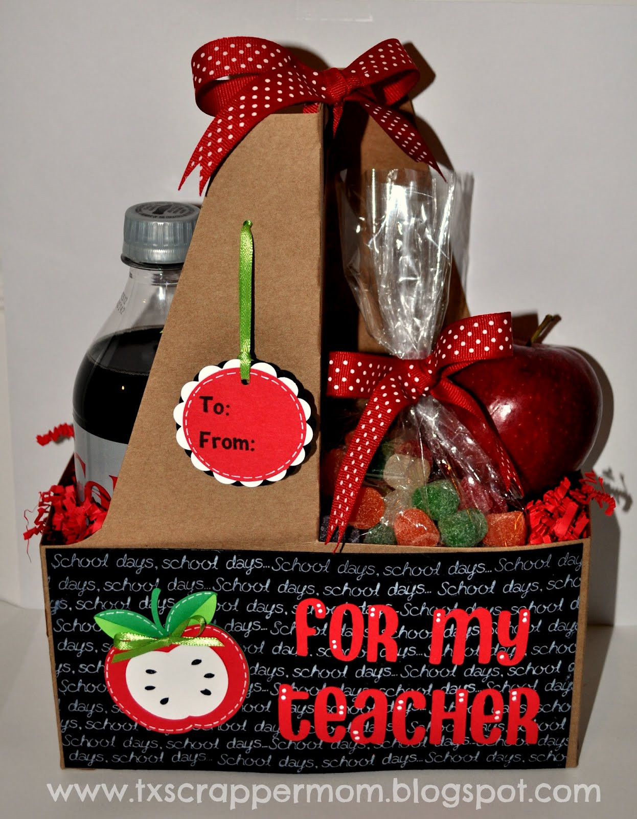 Gift Basket Ideas For Teacher Appreciation
 Tx Scrapper Mom MPS Design Team Day Teacher Gifts