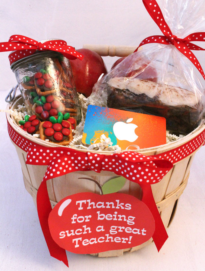 Gift Basket Ideas For Teacher Appreciation
 Apples for the Teacher Gift Basket Two Sisters