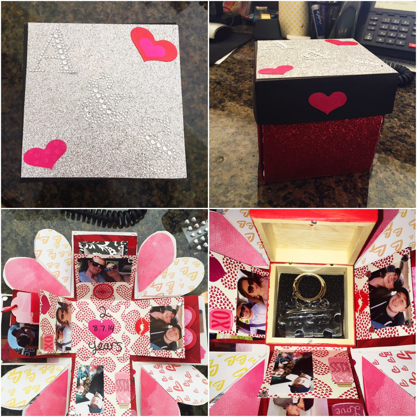 Gift Box Ideas For Boyfriend
 Exploding box I made for my boyfriend for our 2 years