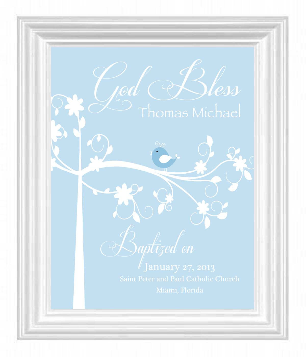 Gift For Baby Baptism
 Christening Gift Baptism Gift Baby Boy Personalized Print