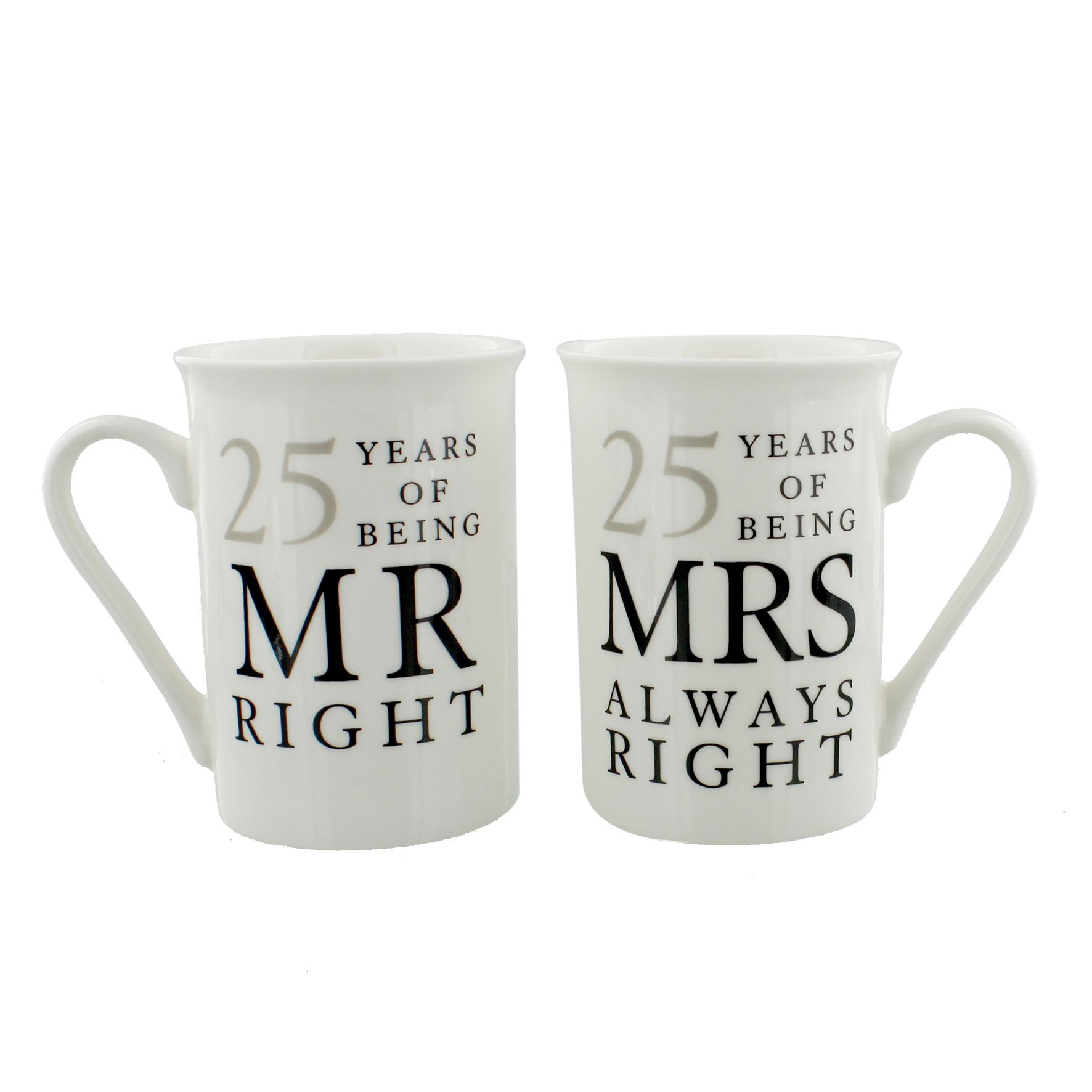 Gift Ideas For 25Th Anniversary
 25th Silver Wedding Anniversary Mr & Mrs Mug Gift Set 25