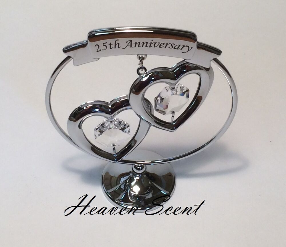 Gift Ideas For 25Th Anniversary
 25th Silver Wedding Anniversary Gift Ideas with Swarovski