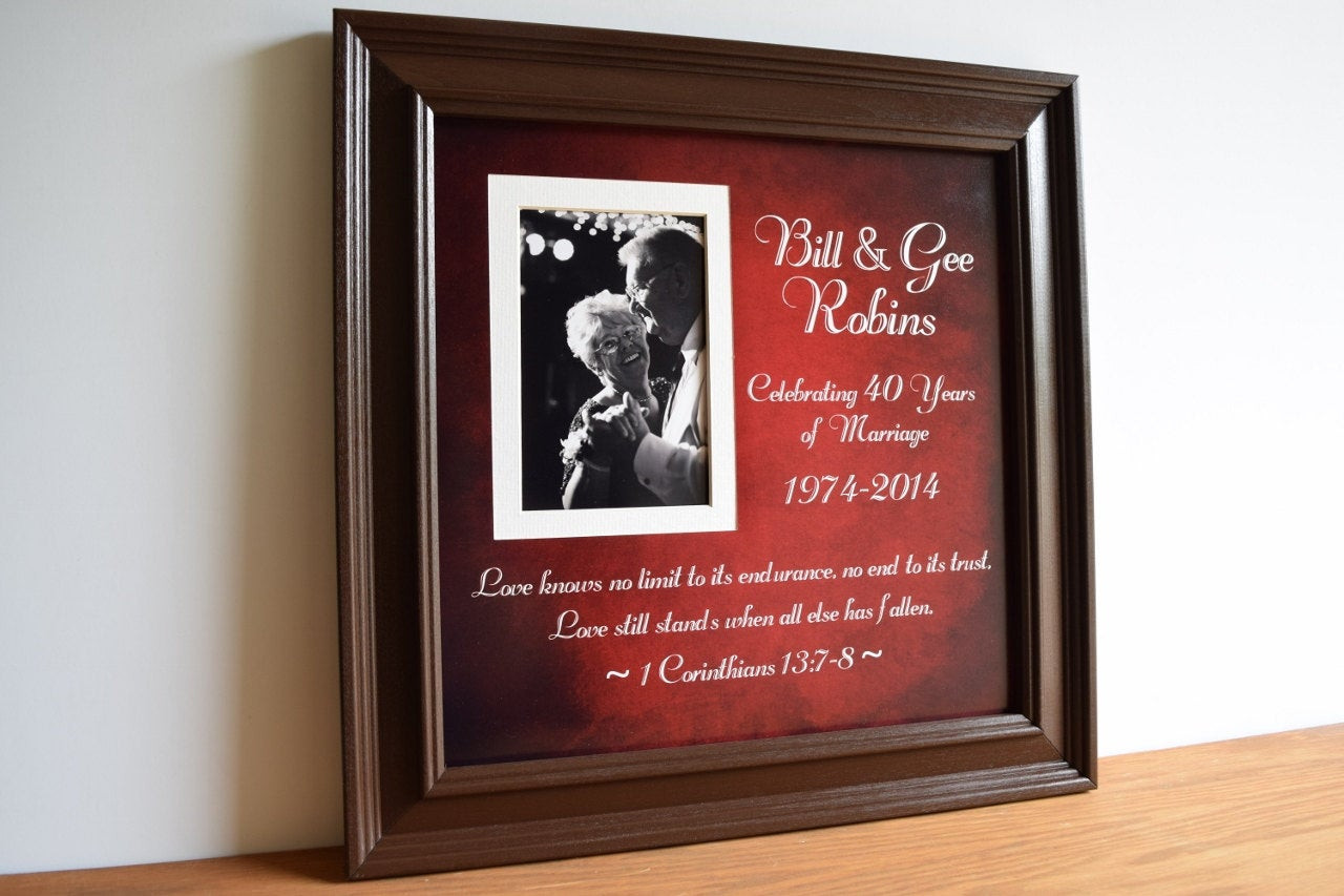 Gift Ideas For 40Th Wedding Anniversary
 Anniversary Gift 40th Wedding Anniversary Parents