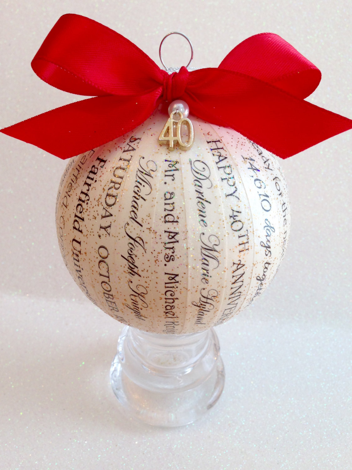 Gift Ideas For 40Th Wedding Anniversary
 40th Anniversary Gift Unique Personalized Ornament Parent