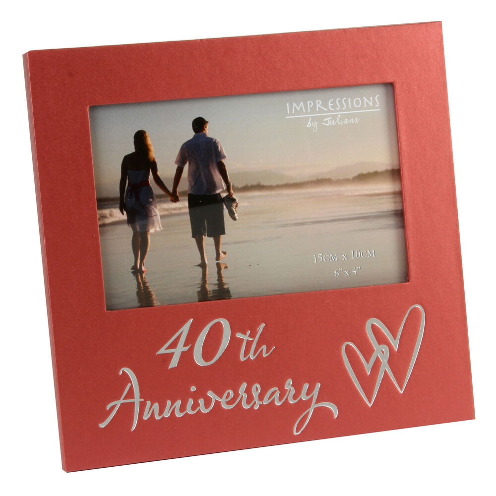 Gift Ideas For 40Th Wedding Anniversary
 40th Ruby Wedding Anniversary Gifts Wooden Frame