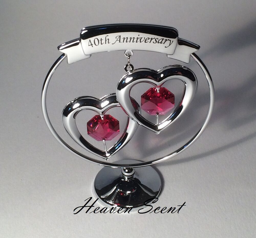 Gift Ideas For 40Th Wedding Anniversary
 40th Ruby Wedding Anniversary Gift Ideas with Swarovski
