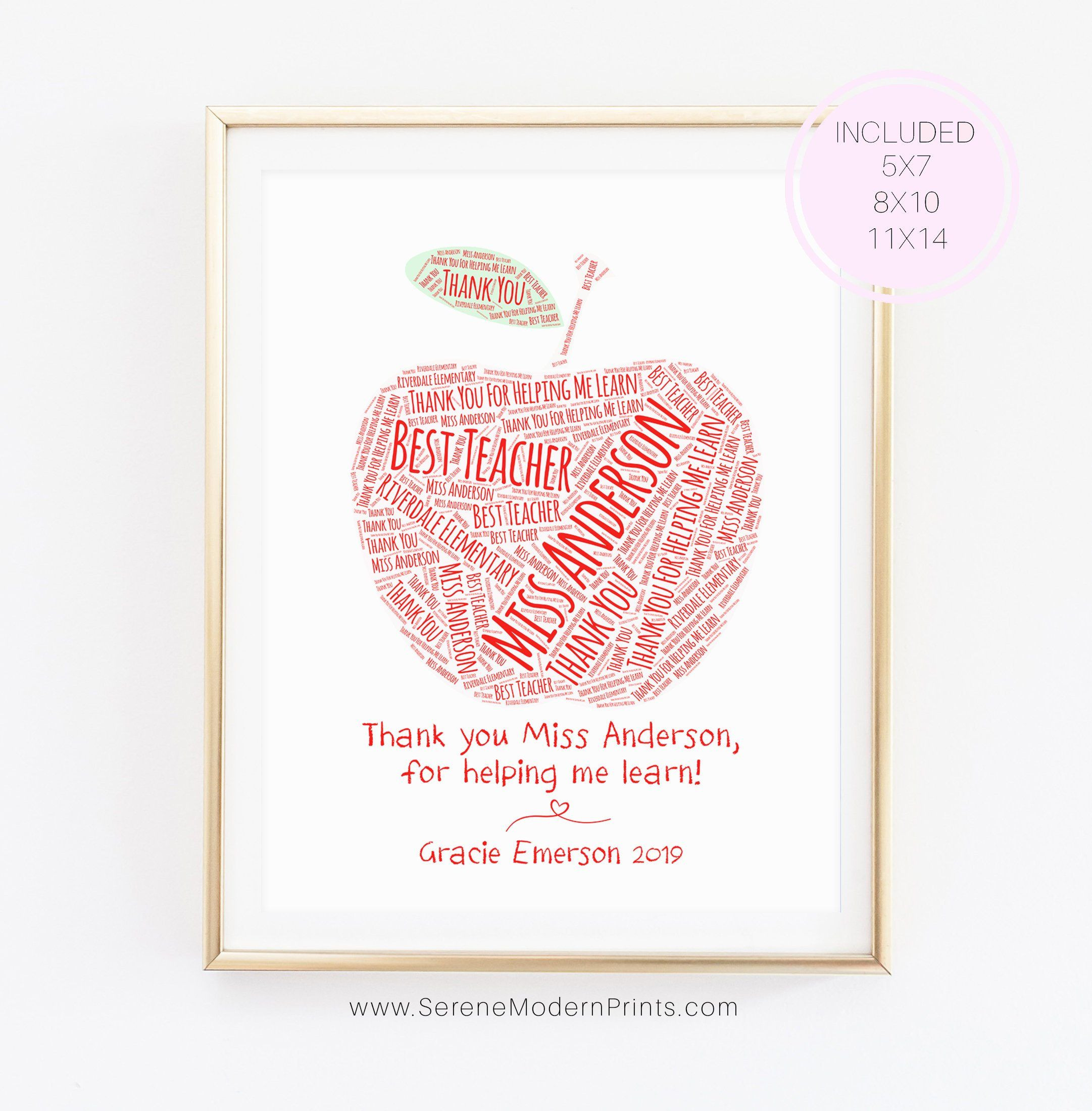 Gift Ideas For Babysitter Daycare Provider
 Personalized Teacher Gift Babysitter Gift Teacher Gift