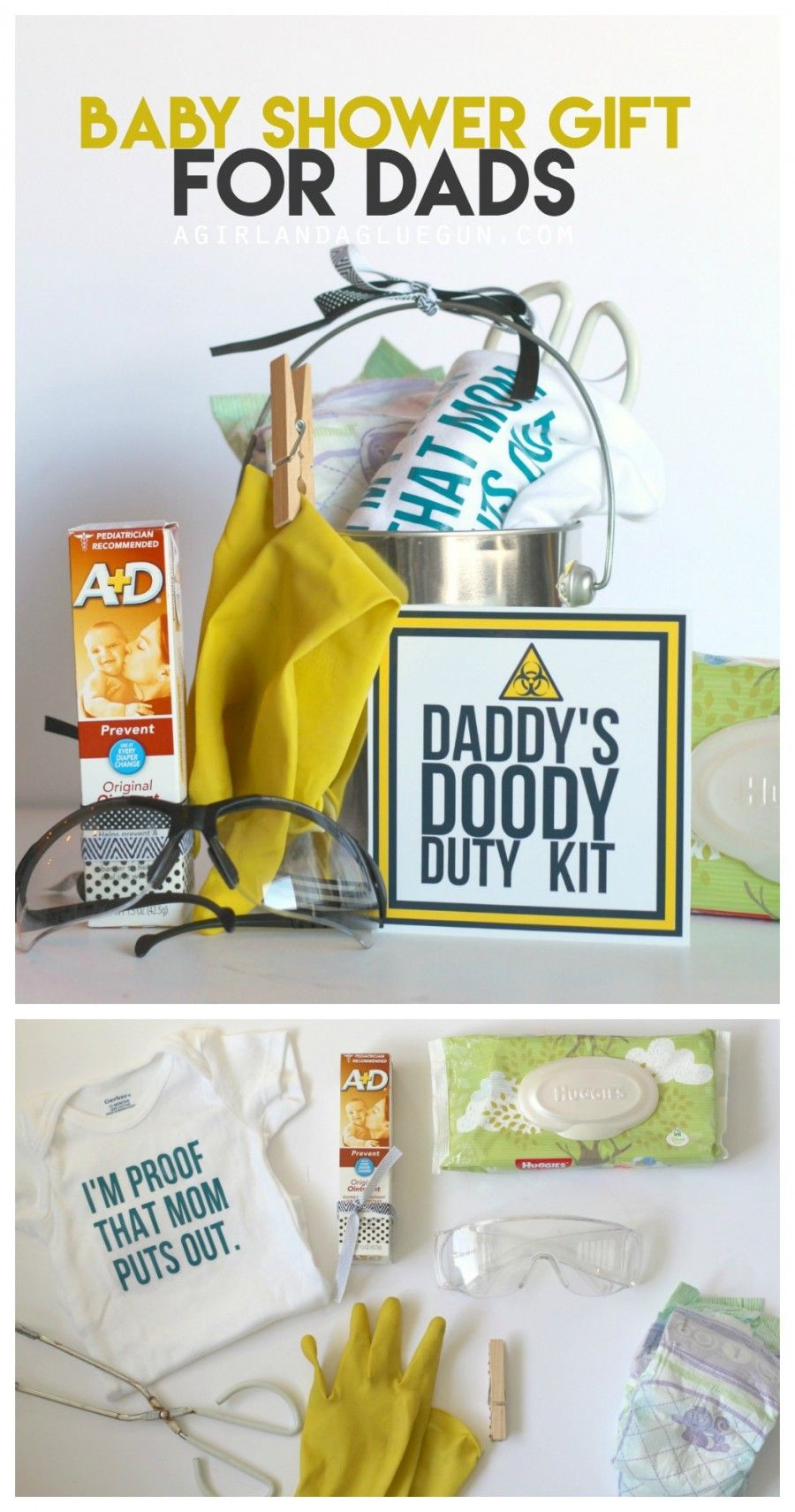 Gift Ideas For Dad From Baby Girl
 funny baby shower t Daddy doody duty kit