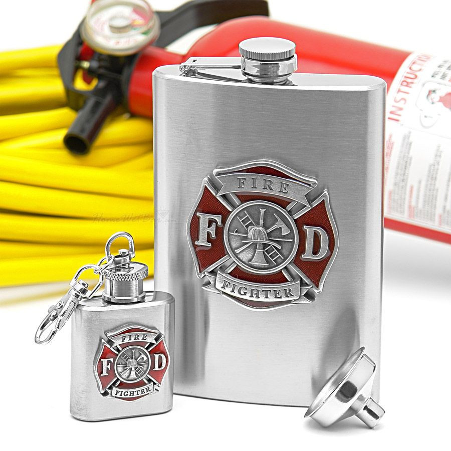 Gift Ideas For Firefighter Graduation
 Firefighter Flask Gift Set d by LION