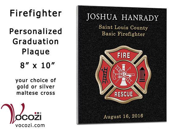 Gift Ideas For Firefighter Graduation
 Firefighter Fire Academy Graduation Gift Personalized 8