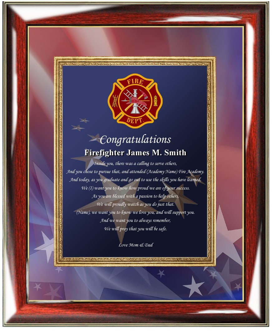 Gift Ideas For Firefighter Graduation
 firefighter personalized ts fireman graduation academy
