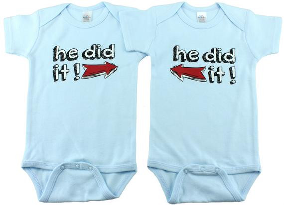 Gift Ideas For Twin Boys
 Twin Boy Gifts He Did It Boy Twins Twin Boys sizes from 0