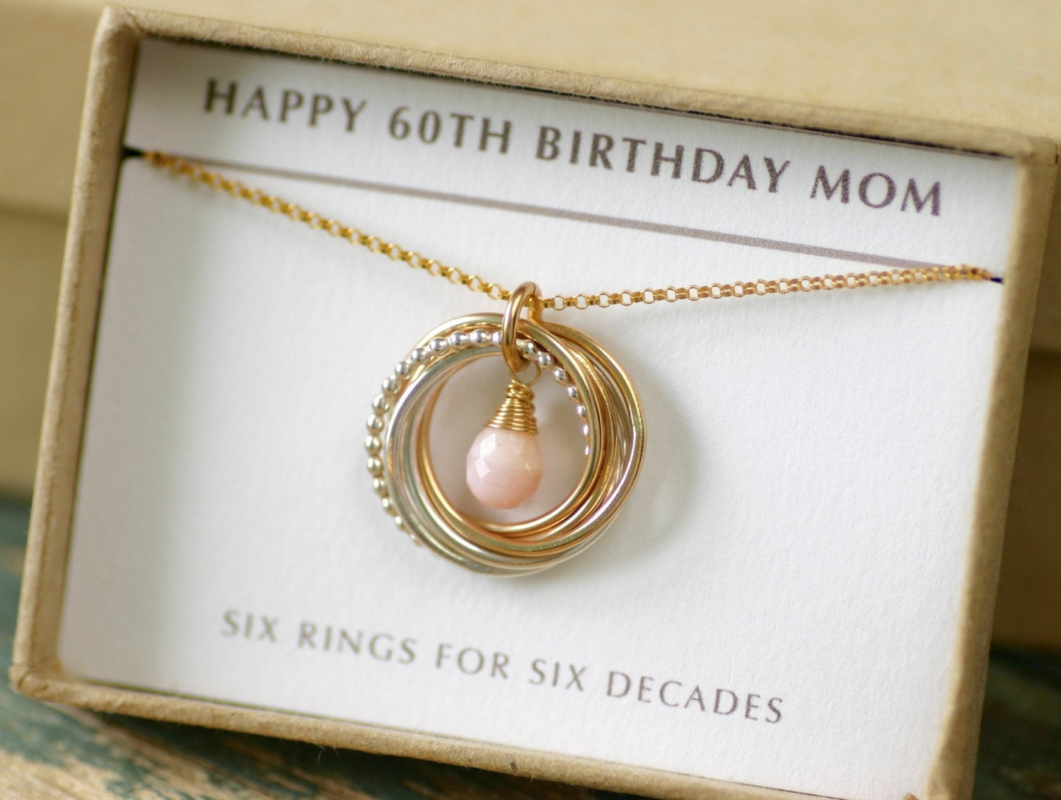 Gift Ideas For Womans 60Th Birthday
 60th birthday ts for women pink opal necklace gold jewelry