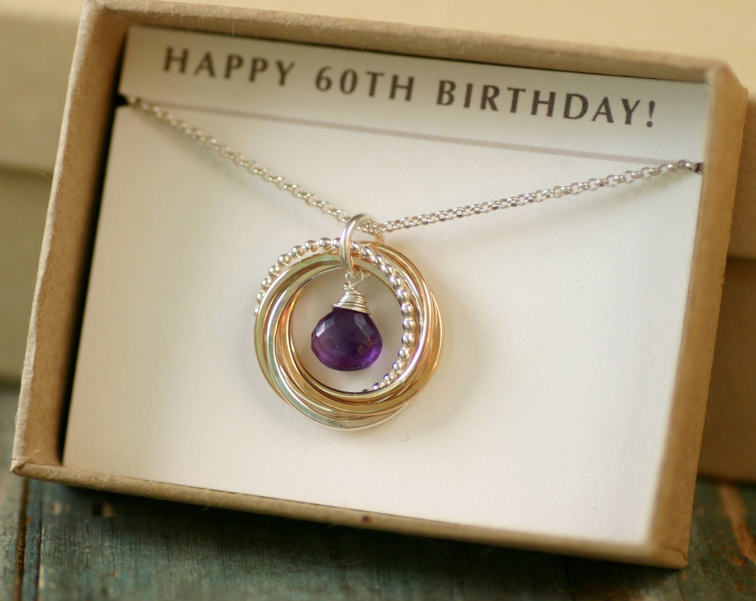 Gift Ideas For Womans 60Th Birthday
 60th birthday t for her amethyst necklace for women