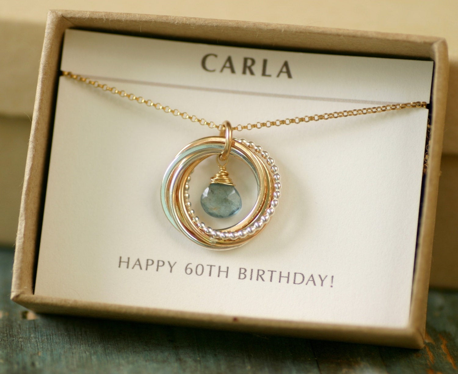 Gift Ideas For Womans 60Th Birthday
 60th birthday t for women aquamarine necklace for mom t