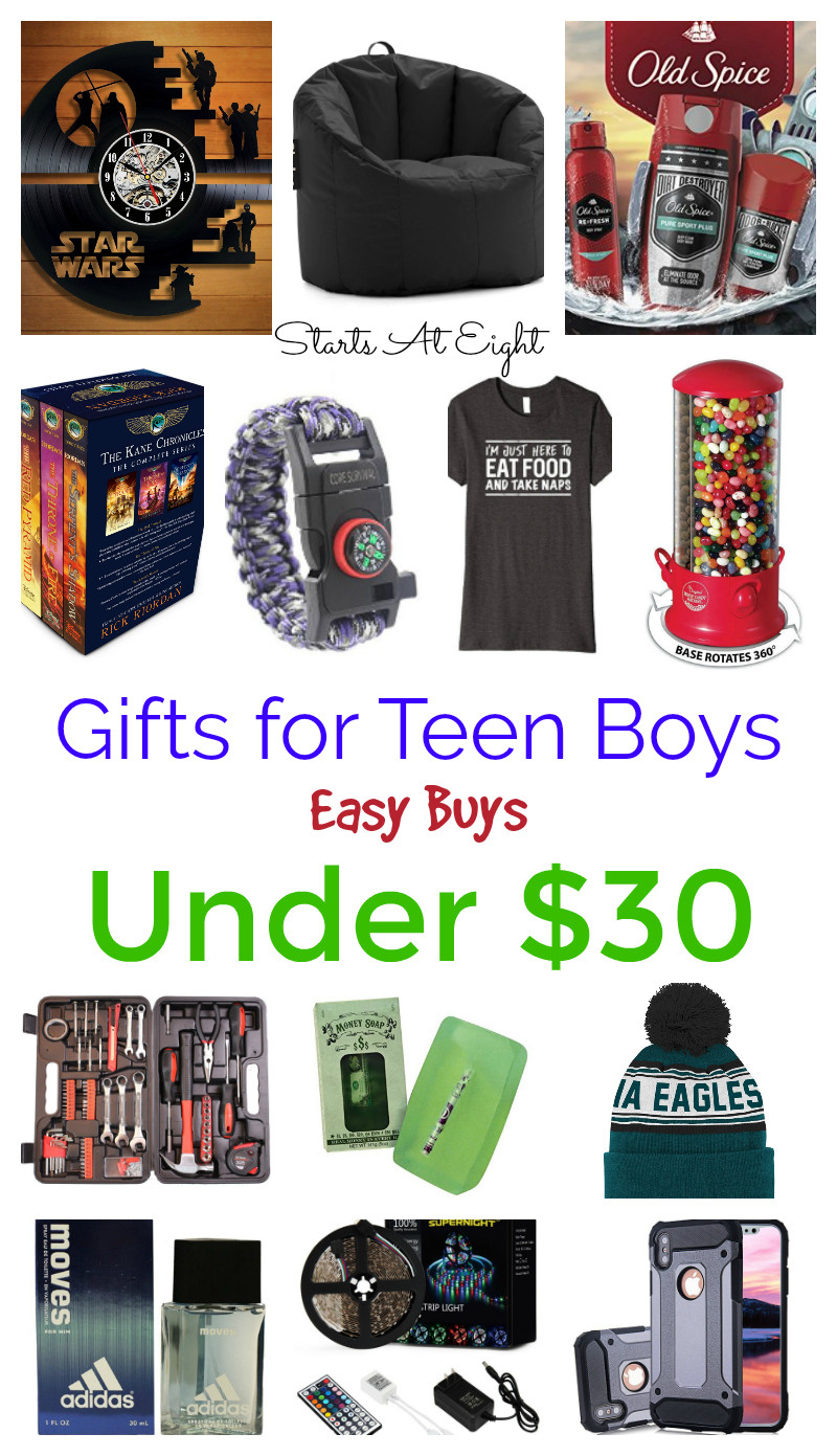 Gift Ideas Teen Boys
 Gifts for Teen Boys Easy Buys Under $30 StartsAtEight