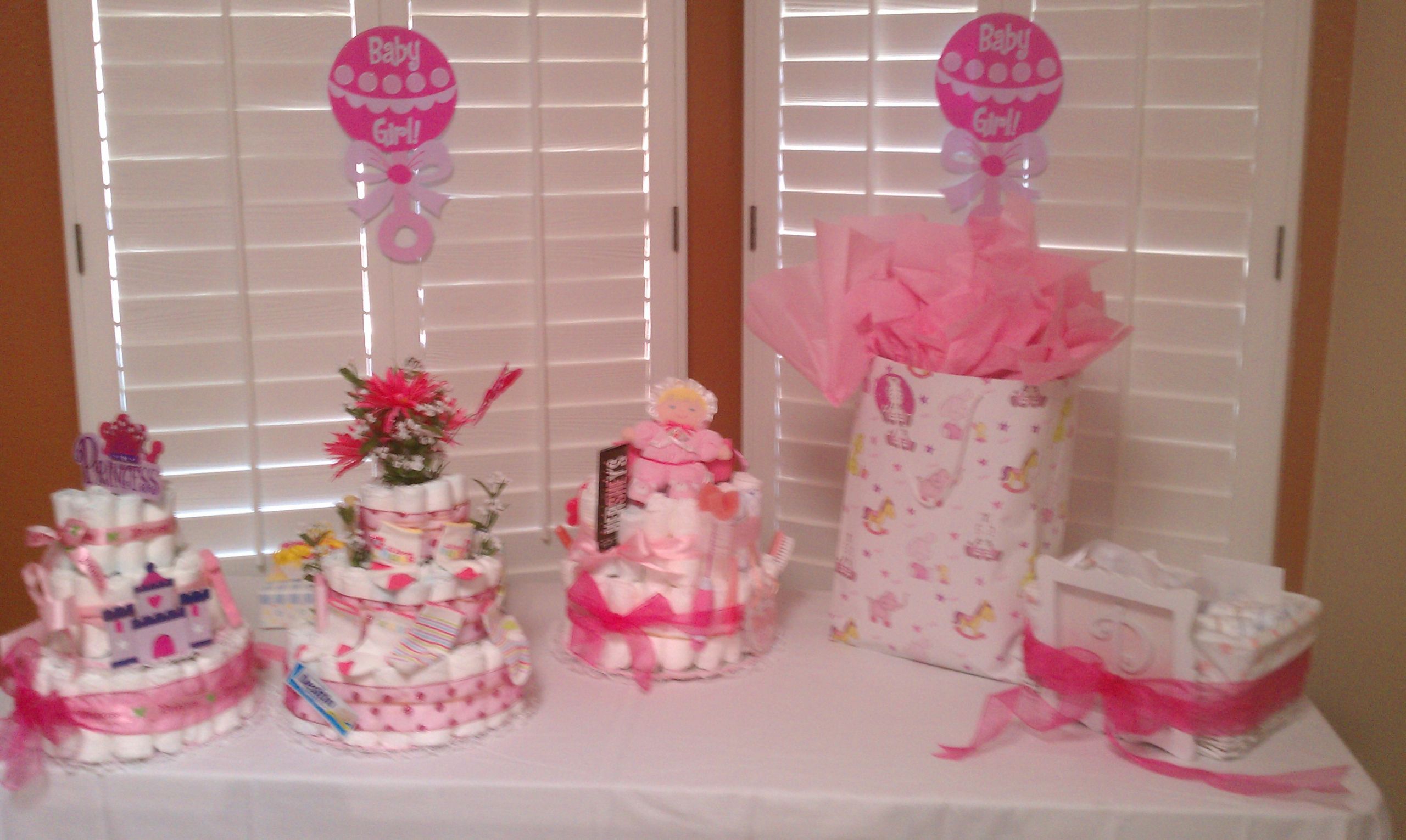 Gift Table Baby Shower Ideas
 Tables Chairs Pink Linens Baby Shower