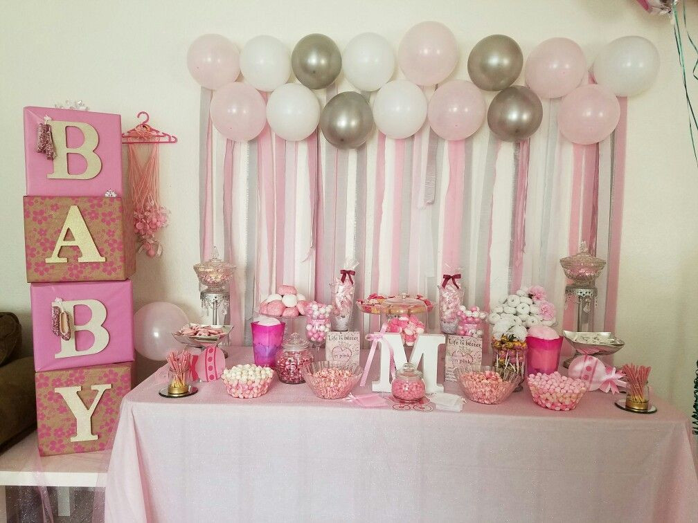 Gift Table Baby Shower Ideas
 Pink baby shower table based on ideas from Pintrest